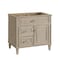James Martin Vanities 36'' Single Vanity, Whitewashed Oak w/ 3 CM White Zeus Quartz Top 424-V36-WWO-3WZ - alternate 4